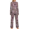 image:imagePOPYOUNG 2 Piece Womens Fall Pajama Sets Crewneck Long Sleeve Pjs Sets with PocketsBean Rose Red