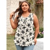 image:imagePOPYOUNG 2026 Womens Summer Tank Tops Ladies Sleeveless Shirts Loose Fit Casual Blouse01black Flower Beige