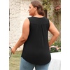 image:imagePOPYOUNG 2026 Womens Summer Tank Tops Ladies Sleeveless Shirts Loose Fit Casual BlouseBlack