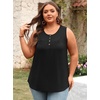 image:imagePOPYOUNG 2026 Womens Summer Tank Tops Ladies Sleeveless Shirts Loose Fit Casual BlouseBlack