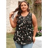 image:imagePOPYOUNG 2026 Womens Summer Tank Tops Ladies Sleeveless Shirts Loose Fit Casual BlouseBlack Winter Floral