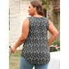 image:imagePOPYOUNG 2026 Womens Summer Tank Tops Ladies Sleeveless Shirts Loose Fit Casual BlouseBlackwhite Daisy