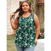 image:imagePOPYOUNG 2026 Womens Summer Tank Tops Ladies Sleeveless Shirts Loose Fit Casual BlouseFloralgreen