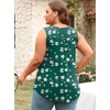 image:imagePOPYOUNG 2026 Womens Summer Tank Tops Ladies Sleeveless Shirts Loose Fit Casual BlouseGreen Begonia Floral
