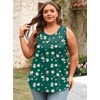 image:imagePOPYOUNG 2026 Womens Summer Tank Tops Ladies Sleeveless Shirts Loose Fit Casual BlouseGreen Begonia Floral