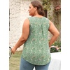 image:imagePOPYOUNG 2026 Womens Summer Tank Tops Ladies Sleeveless Shirts Loose Fit Casual BlouseGreen Sparrow