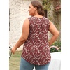 image:imagePOPYOUNG 2026 Womens Summer Tank Tops Ladies Sleeveless Shirts Loose Fit Casual BlouseRedwhite Floral