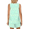 image:imagePOPYOUNG Pajama Set for Women Summer Sleeveless Tank Tops Pjs Sets 2 Piece Lounge Set Comfy Shorts Sleepwear with Pockets01colorful Green Butterfly