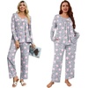 image:imagePOPYOUNG Womens Pajama Set 2 Pieces Fall Long Sleeve Pjs Winter Ladies Pajamas Lounge Sleepwear with Pockets01fl Pink Star