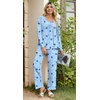 image:imagePOPYOUNG Womens Pajama Set 2 Pieces Fall Long Sleeve Pjs Winter Ladies Pajamas Lounge Sleepwear with PocketsDeep Blue Star Moon