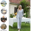 image:imagePOPYOUNG Womens Pajama Set 2 Pieces Fall Long Sleeve Pjs Winter Ladies Pajamas Lounge Sleepwear with PocketsFl Khaki