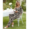 image:imagePOPYOUNG Womens Pajama Set 2 Pieces Fall Long Sleeve Pjs Winter Ladies Pajamas Lounge Sleepwear with PocketsFl Khaki