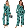 image:imagePOPYOUNG Womens Pajama Set 2 Pieces Fall Long Sleeve Pjs Winter Ladies Pajamas Lounge Sleepwear with PocketsFloral Bluegreen