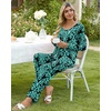 image:imagePOPYOUNG Womens Pajama Set 2 Pieces Fall Long Sleeve Pjs Winter Ladies Pajamas Lounge Sleepwear with PocketsFloral Bluegreen