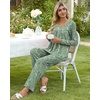 image:imagePOPYOUNG Womens Pajama Set 2 Pieces Fall Long Sleeve Pjs Winter Ladies Pajamas Lounge Sleepwear with PocketsFloral Mix Green