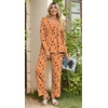 image:imagePOPYOUNG Womens Pajama Set 2 Pieces Fall Long Sleeve Pjs Winter Ladies Pajamas Lounge Sleepwear with PocketsHalloween Orange