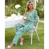 image:imagePOPYOUNG Womens Pajama Set 2 Pieces Fall Long Sleeve Pjs Winter Ladies Pajamas Lounge Sleepwear with PocketsMint Green
