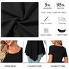 image:imagePOPYOUNG Womens Short Sleeve Tunic Tops Summer Asymmetrical Hem CrewNeck Swing ShirtsPlum Blossomred