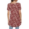 image:imagePOPYOUNG Womens Short Sleeve Tunic Tops Summer Asymmetrical Hem CrewNeck Swing ShirtsSquare Neckplum Blossomred