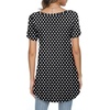 image:imagePOPYOUNG Womens Short Sleeve Tunic Tops Summer Asymmetrical Hem CrewNeck Swing ShirtsSquare Neckpolka Dot Black