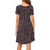 image:imagePOPYOUNG Womens T Shirt Summer Dress Short Sleeve Casual Swing Dress with Pockets Loose Fit DressBlack Small Floral