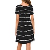 image:imagePOPYOUNG Womens T Shirt Summer Dress Short Sleeve Casual Swing Dress with Pockets Loose Fit DressCrewneck Dressstripe Black