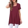 Square Neck-wine Red