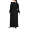 image:imagePOPYOUNG Plus Size Maxi Dress for Womens Casual Fall Dresses Long Sleeves Winter Long Dress with Pockets01black