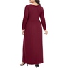 image:imagePOPYOUNG Plus Size Maxi Dress for Womens Casual Fall Dresses Long Sleeves Winter Long Dress with Pockets04wine Red