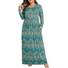 image:imagePOPYOUNG Plus Size Maxi Dress for Womens Casual Fall Dresses Long Sleeves Winter Long Dress with PocketsBlue Khaki