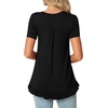 image:imagePOPYOUNG Tunic Tops for Women Dressy Loose Fit Casual Short Sleeve Long Shirts Ruffled Hem Blouse wear with Leggings