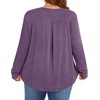 image:imagePOPYOUNG Women Plus Size Henley Tops Winter Dressy Tunic Casual Long Sleeve TShirts01purple
