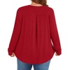 image:imagePOPYOUNG Women Plus Size Henley Tops Winter Dressy Tunic Casual Long Sleeve TShirts02red
