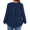 image:imagePOPYOUNG Women Plus Size Henley Tops Winter Dressy Tunic Casual Long Sleeve TShirtsNavy Blue