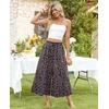 image:imagePOPYOUNG Womens Capri Pant Dressy Casual Wide Leg Palazzo Pants Flowy Gaucho Pants Drawstring Trousers with PocketsBlack Mix Floral
