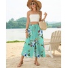 image:imagePOPYOUNG Womens Capri Pant Dressy Casual Wide Leg Palazzo Pants Flowy Gaucho Pants Drawstring Trousers with PocketsMint Green