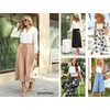 image:imagePOPYOUNG Womens Capri Pant Dressy Casual Wide Leg Palazzo Pants Flowy Gaucho Pants Drawstring Trousers with PocketsTie Blue