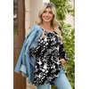 image:imagePOPYOUNG Womens Long Sleeve Tunic Tops Fall Long Shirts to Wear with Leggings Loose Fit Dressy Crewneck BlouseCrewneckbellflower