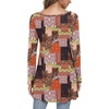 image:imagePOPYOUNG Womens Long Sleeve Tunic Tops Fall Shirts to Wear with Leggings Loose Fit Dressy VNeck Blouse M5XLColor Block