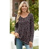 image:imagePOPYOUNG Womens Long Sleeve Tunic Tops Fall Shirts to Wear with Leggings Loose Fit Dressy VNeck Blouse M5XLCrewnecklittle Floralblack