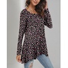 image:imagePOPYOUNG Womens Long Sleeve Tunic Tops Fall Shirts to Wear with Leggings Loose Fit Dressy VNeck Blouse M5XLCrewnecklittle Floralblack