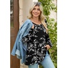 image:imagePOPYOUNG Womens Long Sleeve Tunic Tops Fall Shirts to Wear with Leggings Loose Fit Dressy VNeck Blouse M5XLCrewneckwhite Carvings
