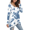 image:imagePOPYOUNG Womens Long Sleeve Tunic Tops Fall Shirts to Wear with Leggings Loose Fit Dressy VNeck Blouse M5XLVcolorful Blue