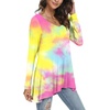 image:imagePOPYOUNG Womens Long Sleeve Tunic Tops Fall Shirts to Wear with Leggings Loose Fit Dressy VNeck Blouse M5XLVcolorful Yellow