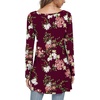 image:imagePOPYOUNG Womens Long Sleeve Tunic Tops Fall Shirts to Wear with Leggings Loose Fit Dressy VNeck Blouse M5XLVfloral Wine