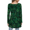 image:imagePOPYOUNG Womens Long Sleeve Tunic Tops Fall Shirts to Wear with Leggings Loose Fit Dressy VNeck Blouse M5XLVgreen Leaves