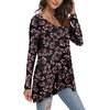 image:imagePOPYOUNG Womens Long Sleeve Tunic Tops Fall Shirts to Wear with Leggings Loose Fit Dressy VNeck Blouse M5XLVgypsophila Black