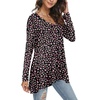 image:imagePOPYOUNG Womens Long Sleeve Tunic Tops Fall Shirts to Wear with Leggings Loose Fit Dressy VNeck Blouse M5XLVlittle Floralblack