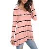 image:imagePOPYOUNG Womens Long Sleeve Tunic Tops Fall Shirts to Wear with Leggings Loose Fit Dressy VNeck Blouse M5XLVstripe Red