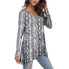 image:imagePOPYOUNG Womens Long Sleeve Tunic Tops Fall Shirts to Wear with Leggings Loose Fit Dressy VNeck Blouse M5XLVwhite Snakeshin